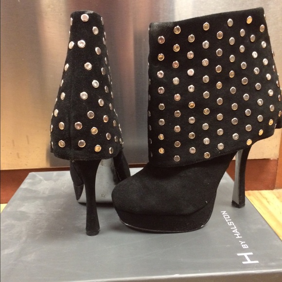 H by Halston suede studded boots - Picture 2 of 4